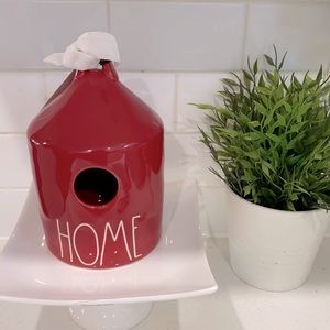 Rae Dunn red Home birdhouse